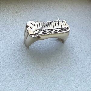 Gold-plated Personalized Name Ring (Samantha)